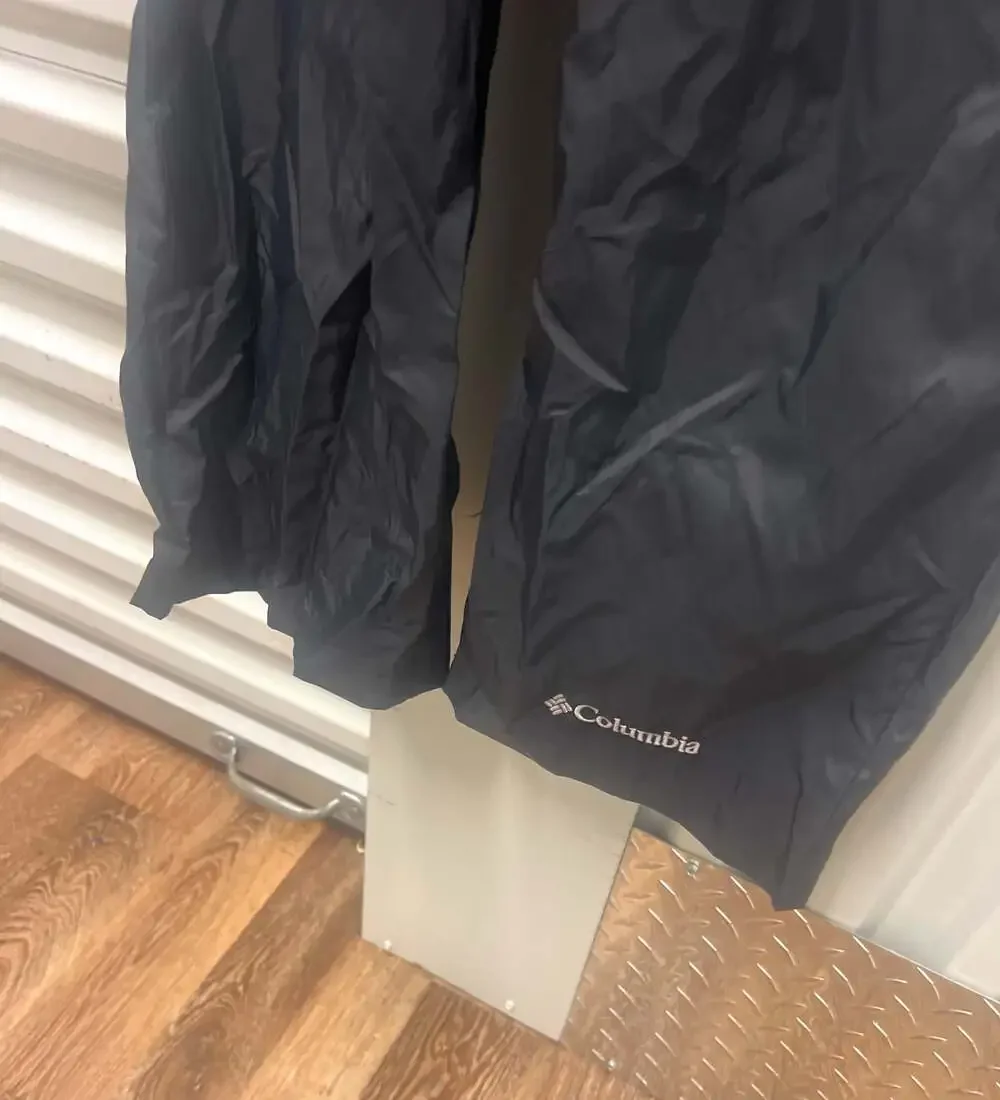 Columbia Sportswear Company Men's Black Nylon Rain Pants Size Small Regular